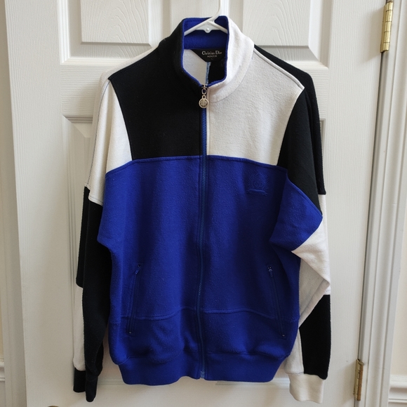 Vintage Christian Dior Monseur track zip sweater size L